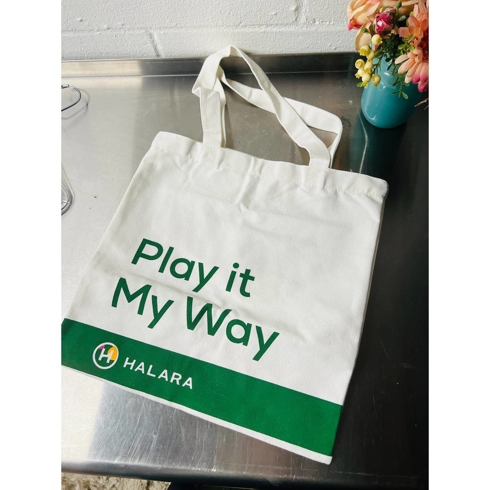 Halara Play it My Way Canvas Tote Bag